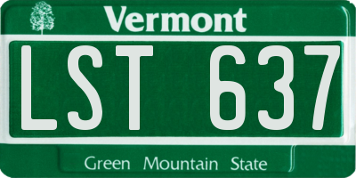 VT license plate LST637