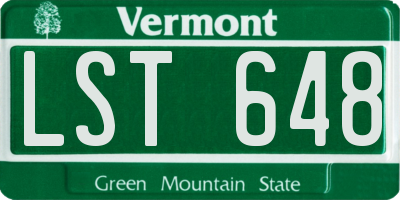 VT license plate LST648