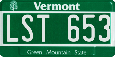 VT license plate LST653