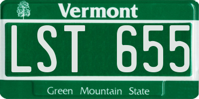 VT license plate LST655