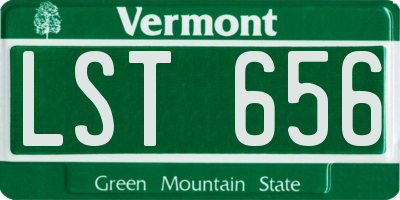 VT license plate LST656