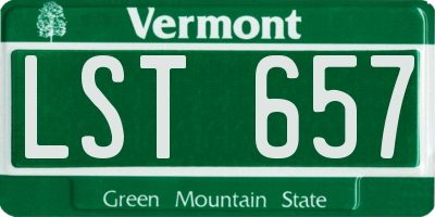 VT license plate LST657