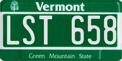 VT license plate LST658