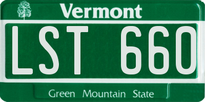 VT license plate LST660