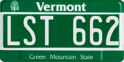 VT license plate LST662