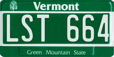 VT license plate LST664