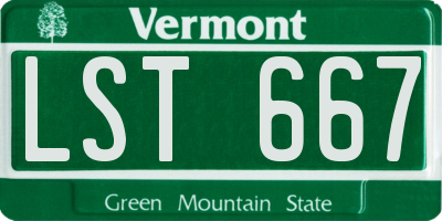 VT license plate LST667