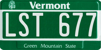 VT license plate LST677