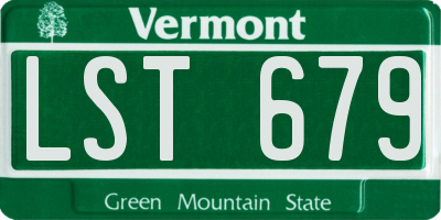 VT license plate LST679