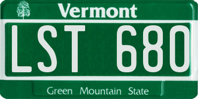 VT license plate LST680