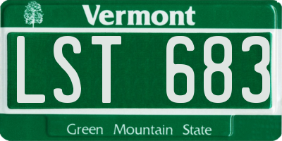 VT license plate LST683