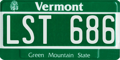 VT license plate LST686