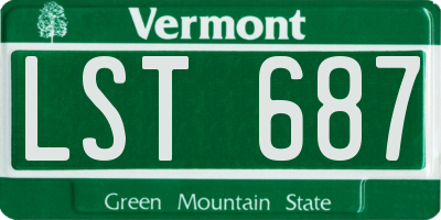 VT license plate LST687