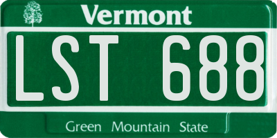 VT license plate LST688