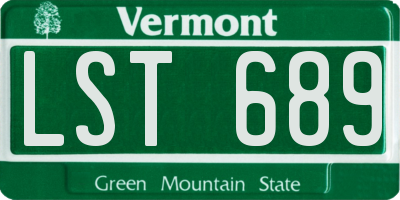 VT license plate LST689