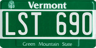 VT license plate LST690