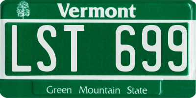 VT license plate LST699