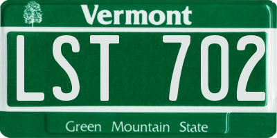 VT license plate LST702