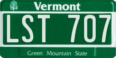 VT license plate LST707