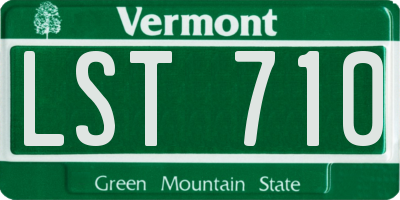 VT license plate LST710
