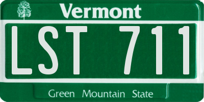 VT license plate LST711