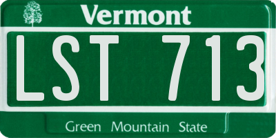 VT license plate LST713