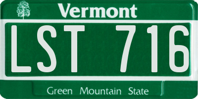 VT license plate LST716