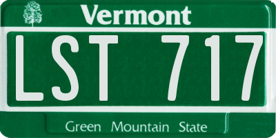 VT license plate LST717