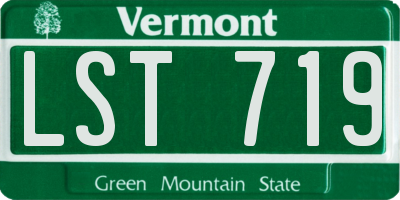 VT license plate LST719
