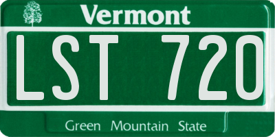 VT license plate LST720