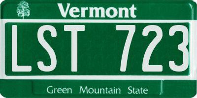 VT license plate LST723