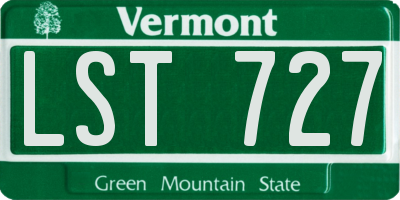 VT license plate LST727