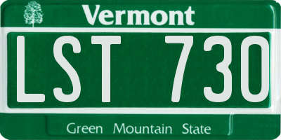 VT license plate LST730