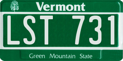 VT license plate LST731