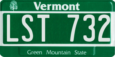 VT license plate LST732