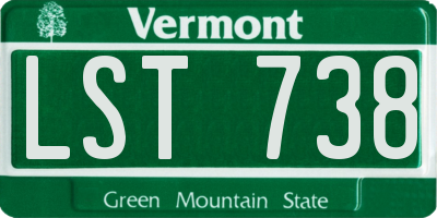 VT license plate LST738