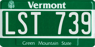 VT license plate LST739