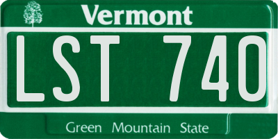VT license plate LST740