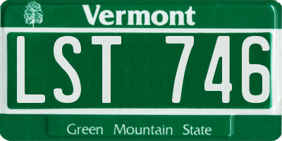 VT license plate LST746