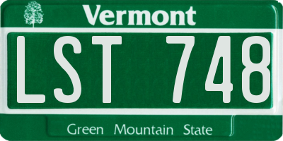 VT license plate LST748