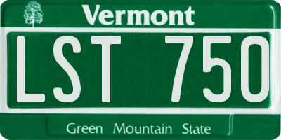 VT license plate LST750