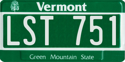 VT license plate LST751