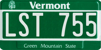 VT license plate LST755