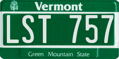 VT license plate LST757