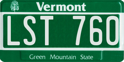 VT license plate LST760