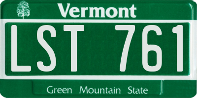 VT license plate LST761
