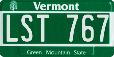 VT license plate LST767