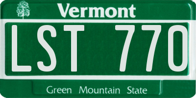 VT license plate LST770