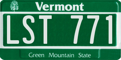 VT license plate LST771