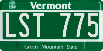VT license plate LST775